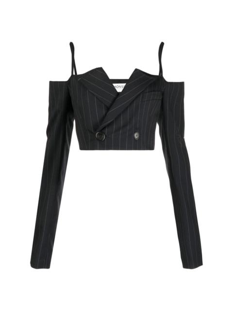 Monse off-shoulder cropped jacket