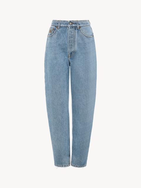 Chloé HIGH-RISE TAPERED JEANS IN DENIM