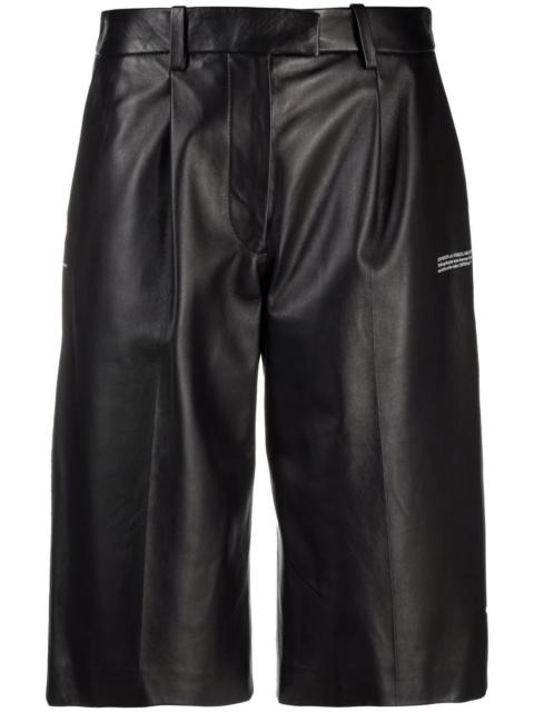 Off-White leather tailored shorts