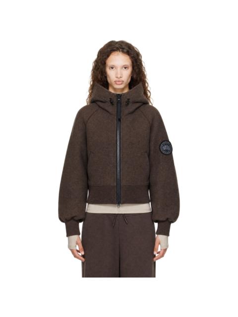 Canada Goose Brown Chilliwack Fleece Black Disc Bomber Jacket