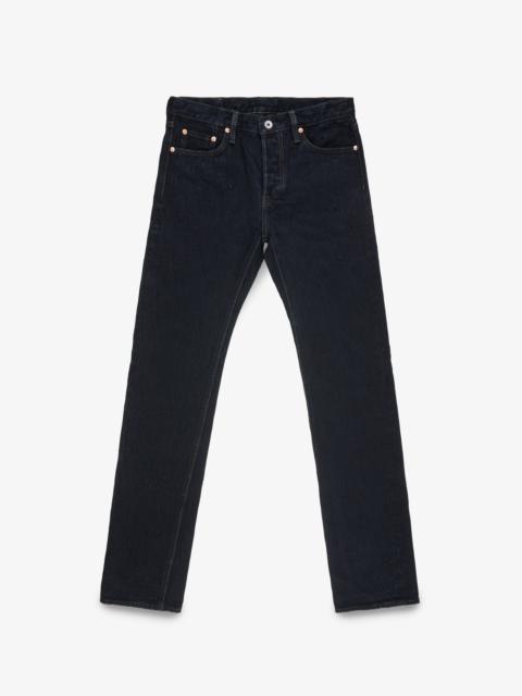 Iron Heart IH-666S-SLBod 16oz Slubby Selvedge Denim Slim Straight Cut Indigo Overdyed Black