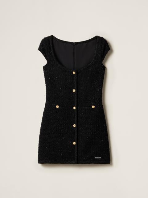 Miu Miu Lamé bouclé dress