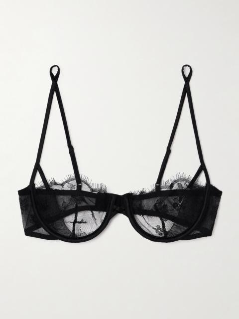 KIKI DE MONTPARNASSE Lace Underwired Soft-cup Balconette Bra