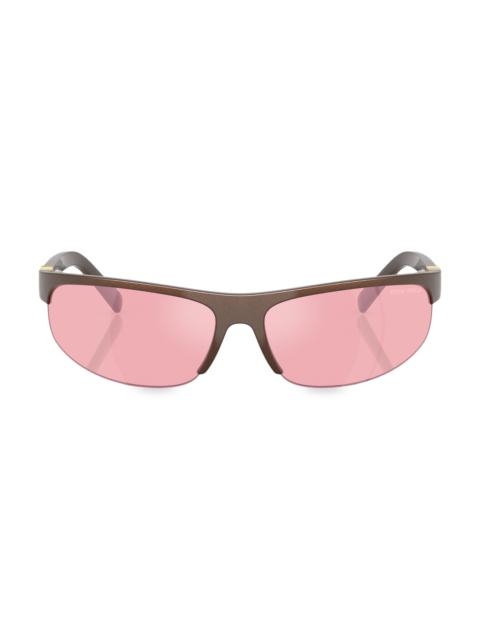 Miu Miu Women's 70MM Shield Sunglasses - Pink Brown