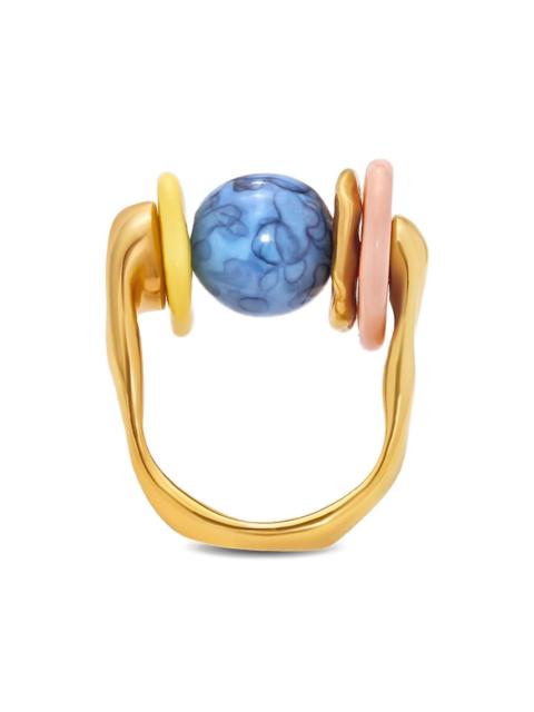 Oscar de la Renta bead-detailed ring