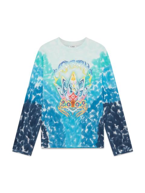 CASABLANCA Surf Lotus Tie Dye Long Sleeve T-Shirt