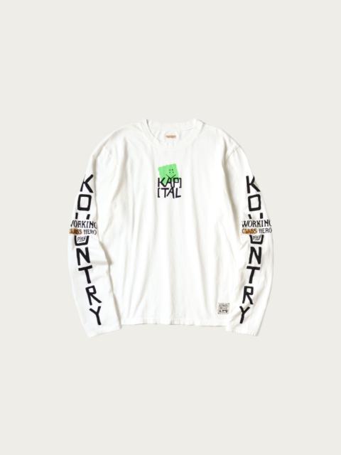 Kapital 20/-Jersey Crew Long Sleeve T (PECKISH KAP) - Green