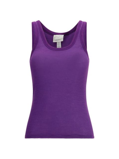 forte_forte ribbed U-neck top