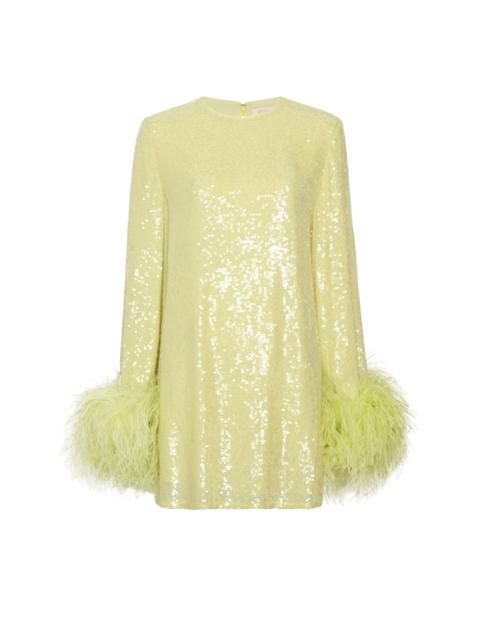 Sequin Dress With Feathers