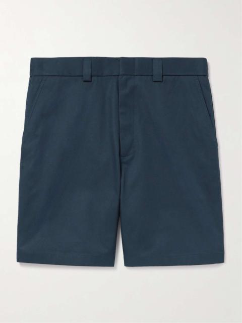GUCCI Straight-Leg Webbing-Trimmed Cotton-Twill Shorts