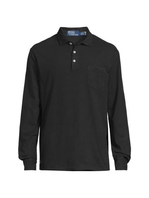 Polo Ralph Lauren Men's Classic-Fit Sueded Jersey Polo Shirt - Polo Black