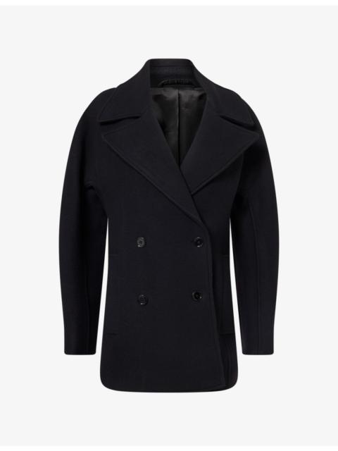 TOTEME Rounded Double-Breasted Wool-Blend Peacoat