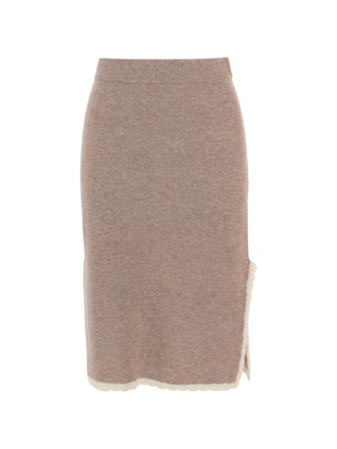 The Garment Como crochet-trim knitted midi skirt