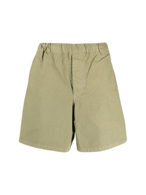 elasticated-waist cotton bermuda shorts