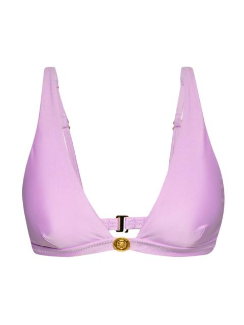 L'AGENCE Women's Shimmer Solids Lexie Triangle Bikini Top - Light Violet