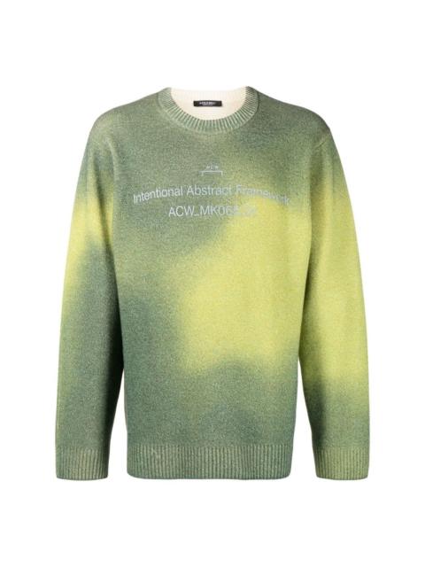 two-tone knit jumper
