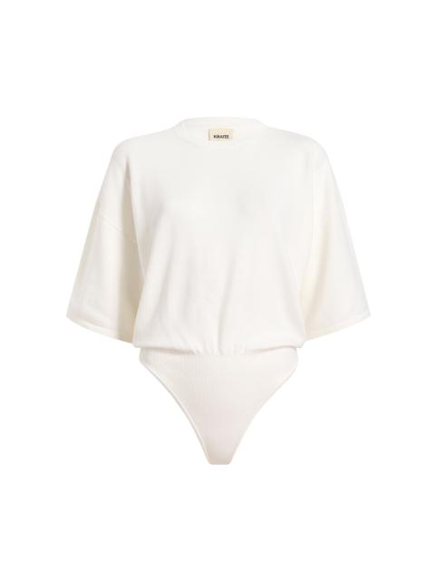 Simon Silk-Cashmere Bodysuit neutral