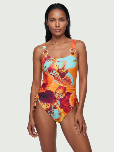KAREN MILLEN Photographic Floral With Bead Detail Low Back Swimsuit