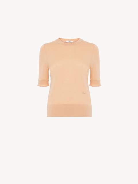 Chloé SHORT-SLEEVE SWEATER IN A WOOL KNIT