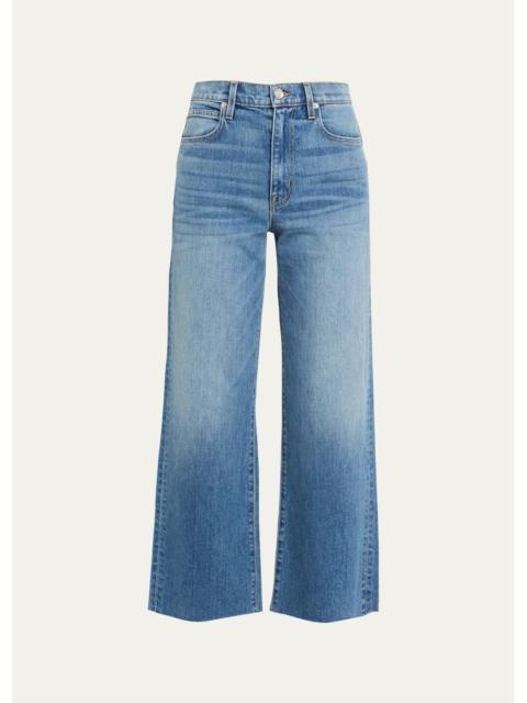 SLVRLAKE Grace High-Rise Wide-Leg Crop Jeans