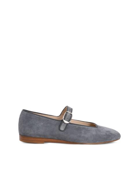 suede Mary Jane ballerina shoes