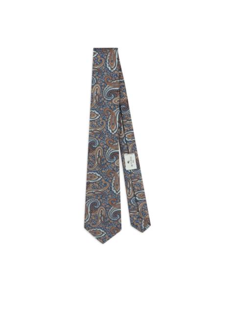 Etro jacquard floral paisley tie