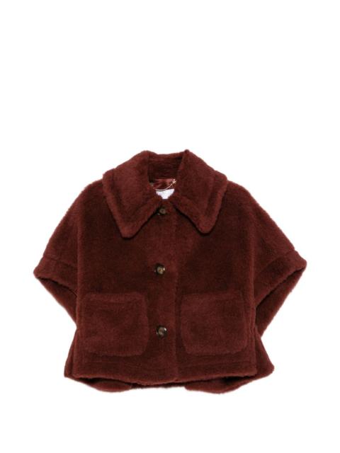 Max Mara button-fastening cape-sleeve jacket