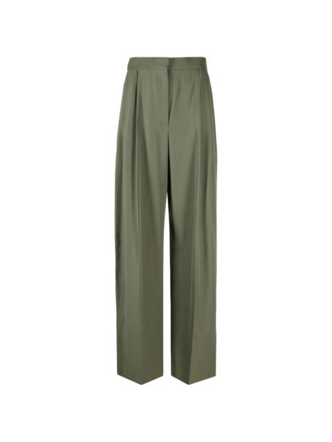 high-waisted tailored trousers