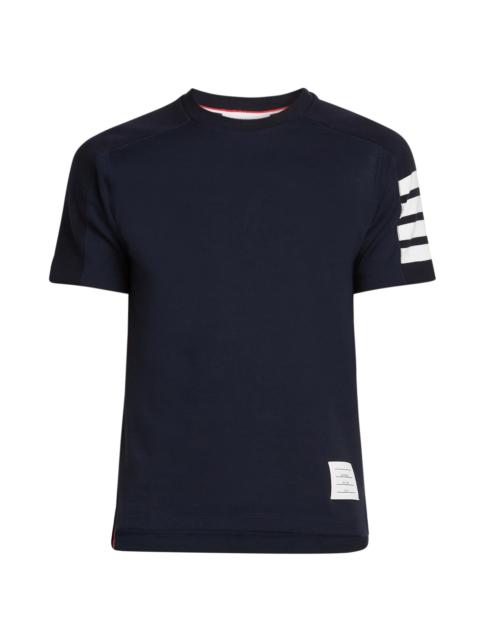 Thom Browne Men's Cotton 4-Bar Stripe T-Shirt - Navy