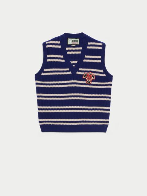 GUCCI Gucci HA HA HA striped wool vest