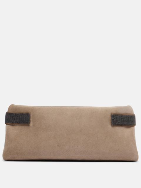 Brunello Cucinelli Essence Small suede clutch