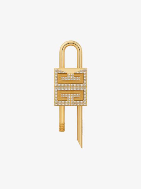 SMALL 4G PADLOCK IN METAL WITH CRYSTALS