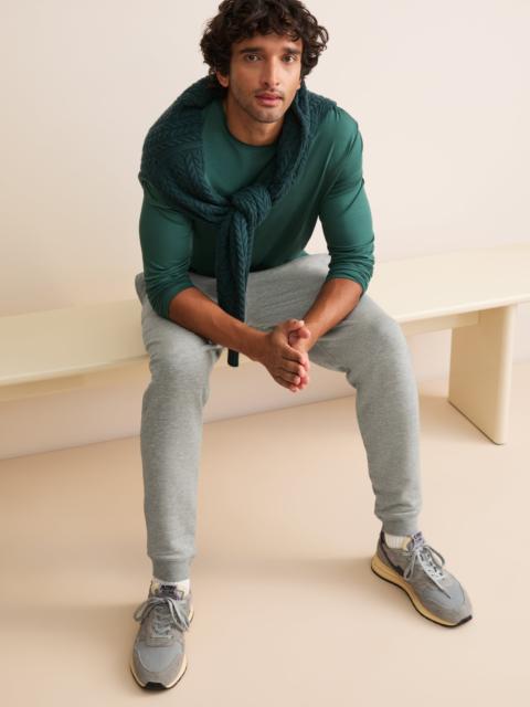 Derek Rose Harley Cotton Modal Cuffed Sweatpants Silver Gray