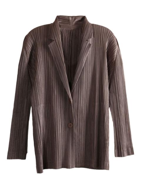 Pleats Please Issey Miyake Buttoned pleated jacket