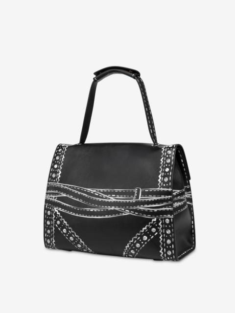 Moschino MOSCHINO TIE ME MEDIUM HAND BAG
