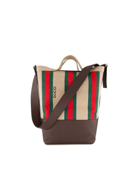 GUCCI large Web-stripe tote bag