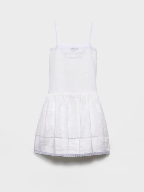 Prada Embroidered linen dress