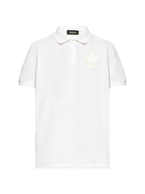 raised-logo cotton polo shirt