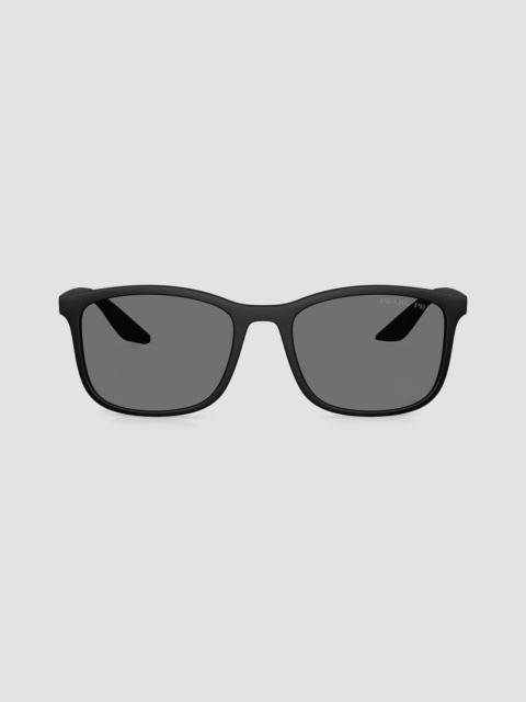 Prada Men's Linea Rossa 56MM Rectangular Sunglasses - Black