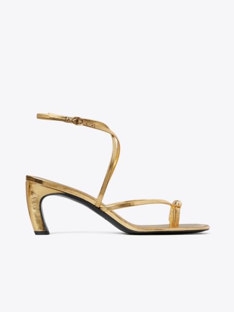 TORY BURCH Pierced Multi-Strap Heeled Sandal