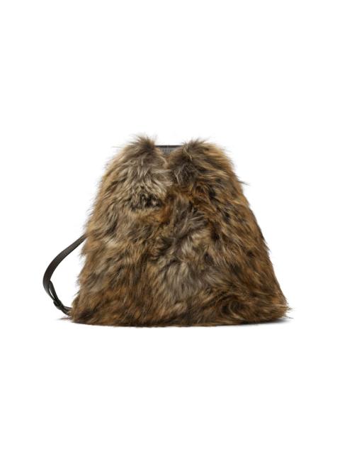 MM6 Maison Margiela Brown & Beige Faux Fur Bag