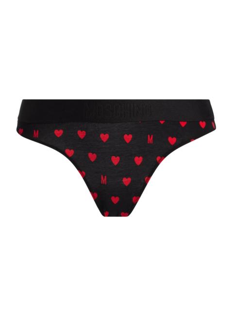 Moschino Women's Intimo Donna 2-Pack M Hearts Brief Set - Multi Black