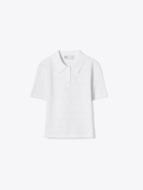 TORY BURCH Pointelle Viscose Polo