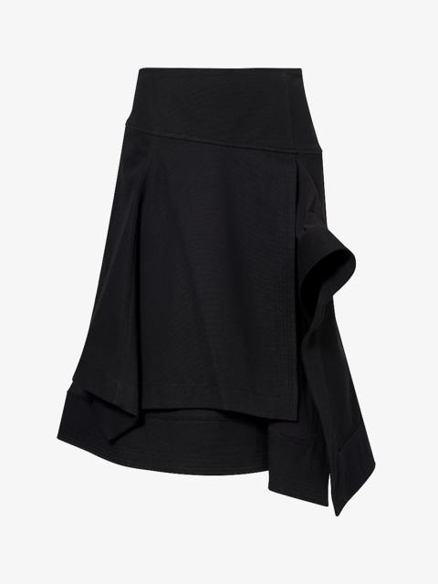 3.1 Phillip Lim Double-layer regular-fit cotton midi skirt