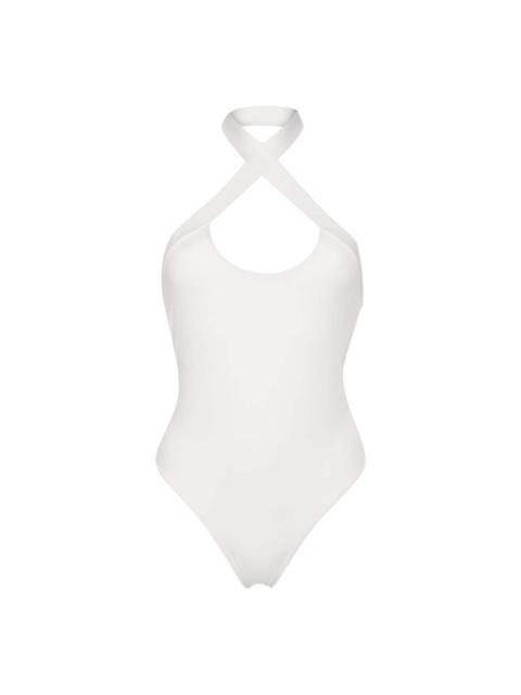 Off-White halterneck open-back swimsuit