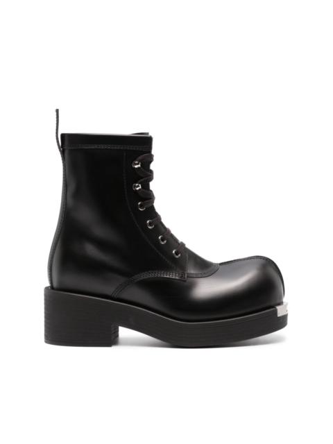 MM6 Maison Margiela round-toe leather boots