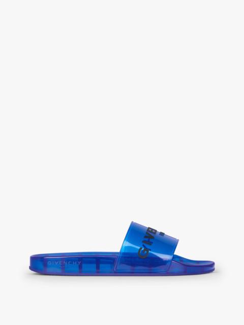 Givenchy GIVENCHY PARIS FLAT SANDALS IN TRANSPARENT RUBBER