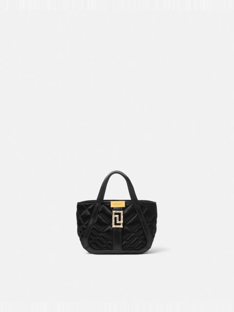 VERSACE Crystal Greca Goddess Satin Mini Bag