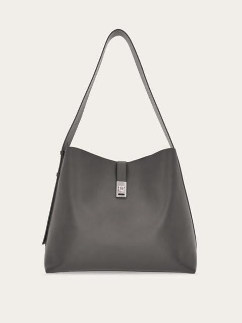 FERRAGAMO TOTE BAG WITH GANCINI ORNAMENT