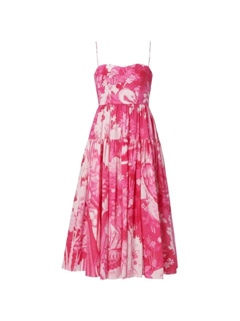 floral-print cotton dress